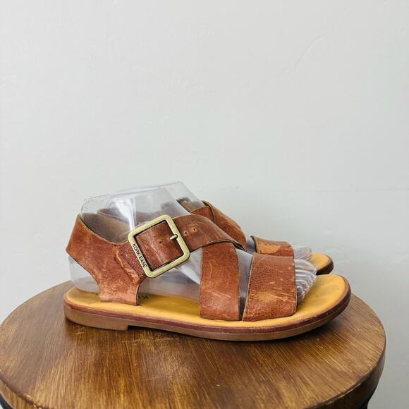 Kork-ease Nara Tan Leather Strappy Flat Sandals Women’s Size 7 - Picture 4 of 11